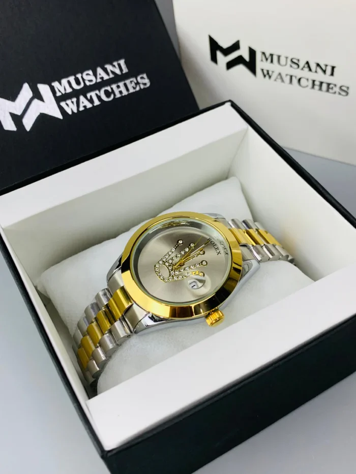 Crown Model (Two Tone Silver Dial)